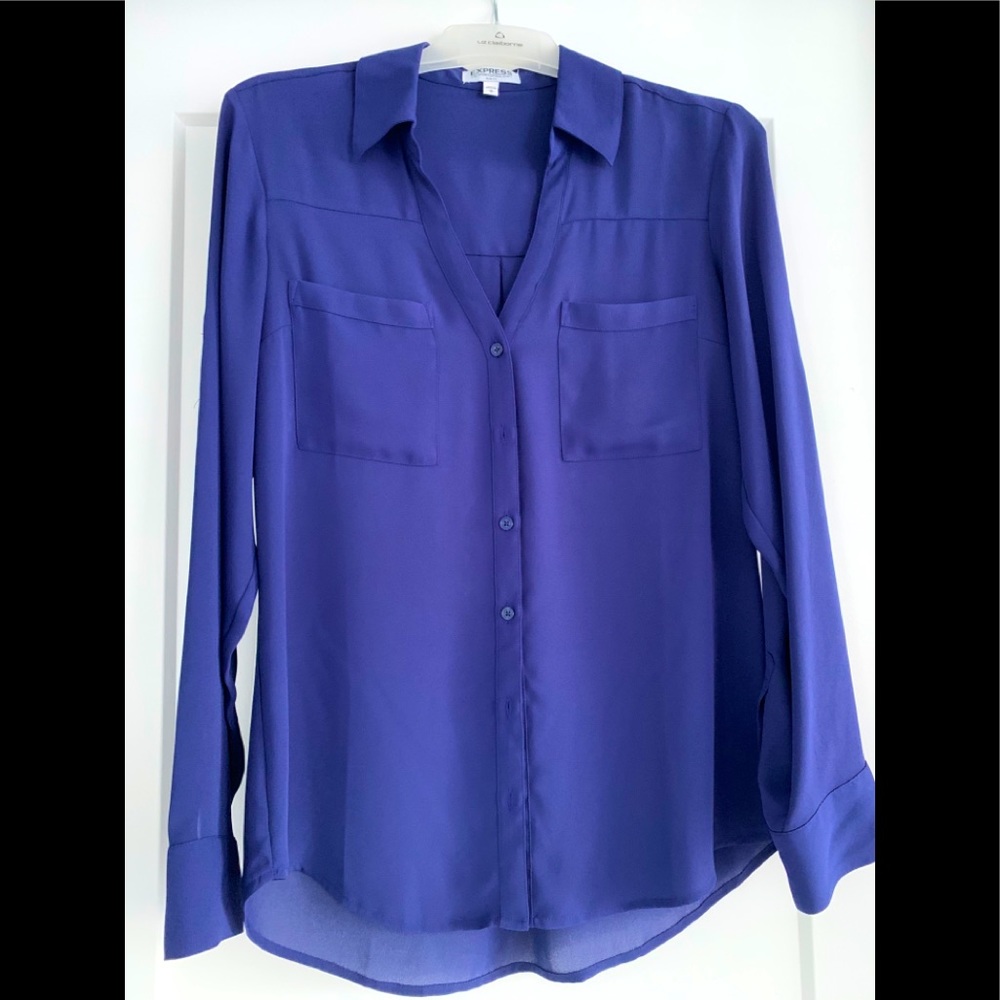 Express the portofino shirt slim fit medium navy